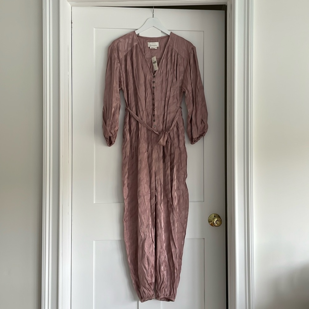 NWT Anthropologie Blush jumpsuit